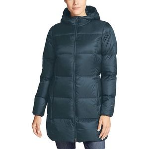$149 EDDIE BAUER •S•Luna Peak Down Parka Peacock 550 Fill Power Jacket Coat